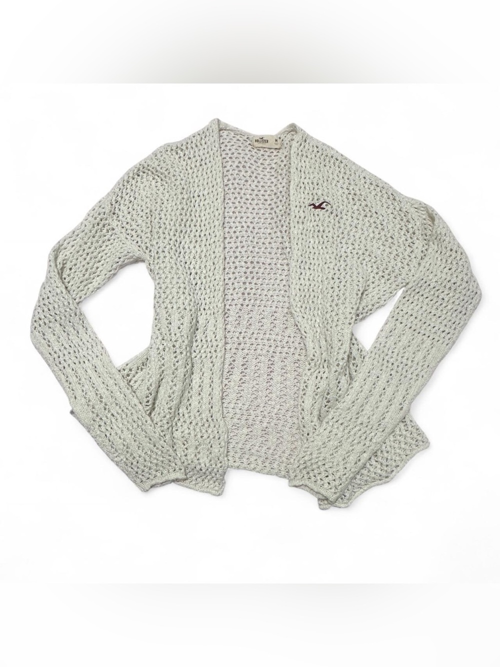 Hollister y2k crochet white cardigan in Medium